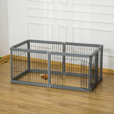 24.5&quot; Heavy-Duty Dog Fence 6 Panels Pet Playpen w/ Double Locking Latches