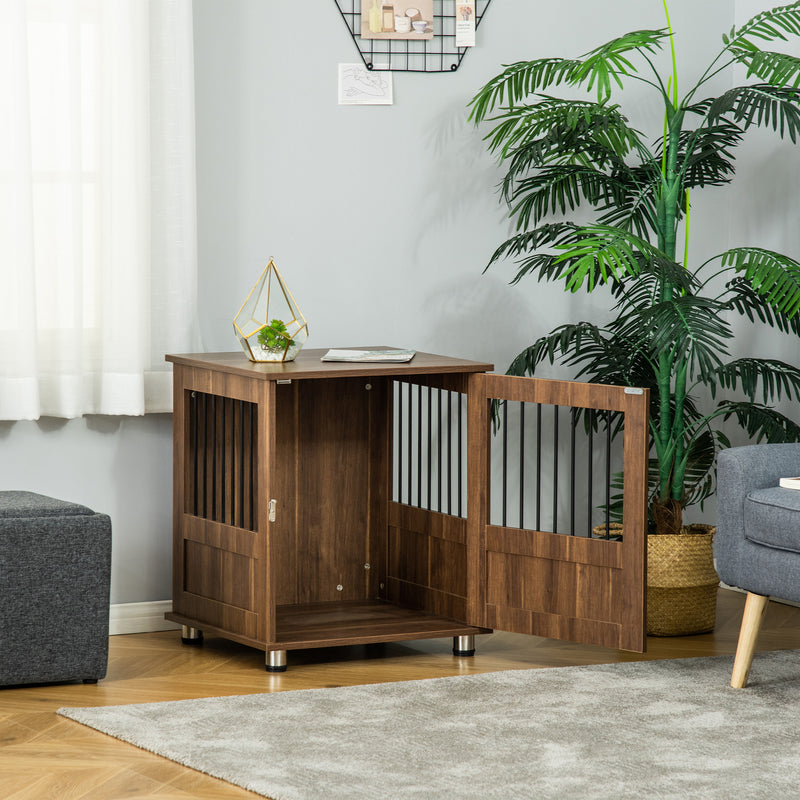 Wooden Dog Crate with Furniture Style for Small Dogs, Indoor End Table