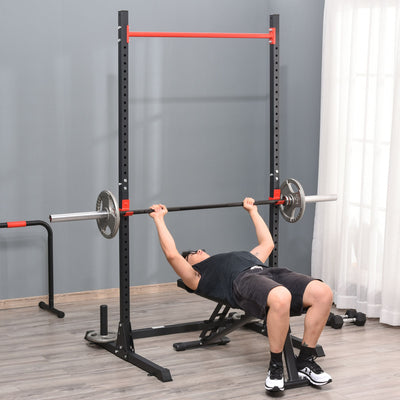 Power Squat Rack Adjustable Height Strength Training Fitness  Pull Up