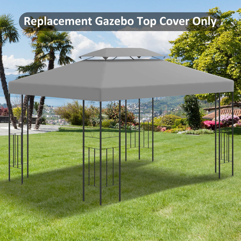 13&apos; x 10&apos; 2 Tier Gazebo Canopy Top Cover Replacement Garden Patio