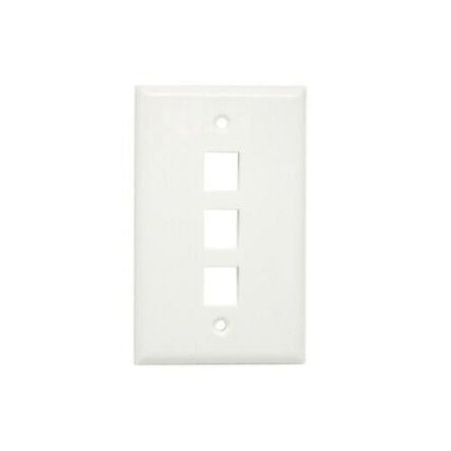 10 Packs Wall Plate 3 Port White Unbreakable Toggle Outlet Cover