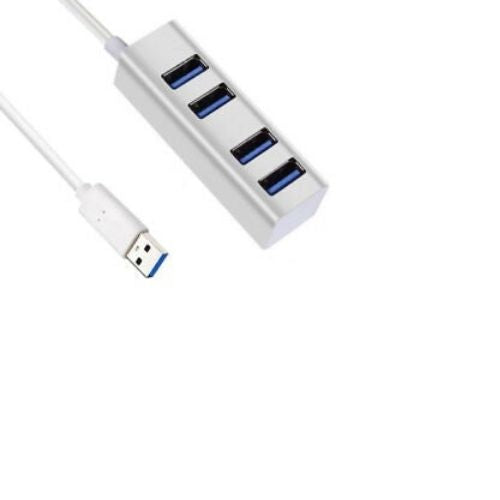 Aluminum 4 Port USB 3.0 Hub 5Gbps High Speed Mini Portable Adapter For PC Laptop