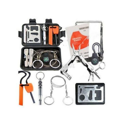 9 in 1 SOS Kit Outdoor Emergency Equipment Box For Camping Survival Gear Kit