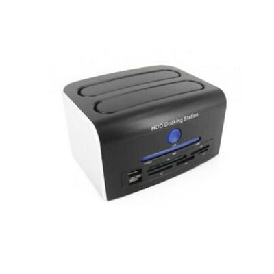 USB3.0 Dual SATA 2.5/3.5 HDD SSD Docking Station with USB Card Read CF/SD/XD/MS