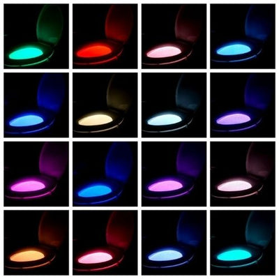 16-Color Toilet Night Light Motion Activated Bowl Night Light Fit for Any Toilet
