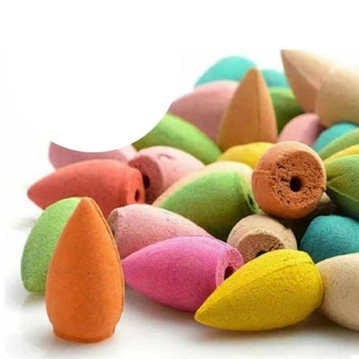 New Natural Smoke Tower Cones Bullet Backflow Incense Hollow Cone Fragrance CA