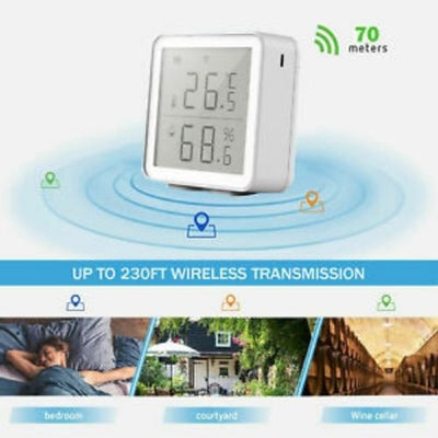 WiFi Smart Temperature Humidity Sensor Meter Hygrometer Thermometer Monitor Tuya