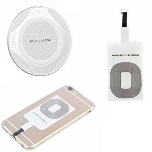 Qi Wireless Charger Charging Receiver Pad + Station for iPhone 5 5S 6 6S 7 PLUS