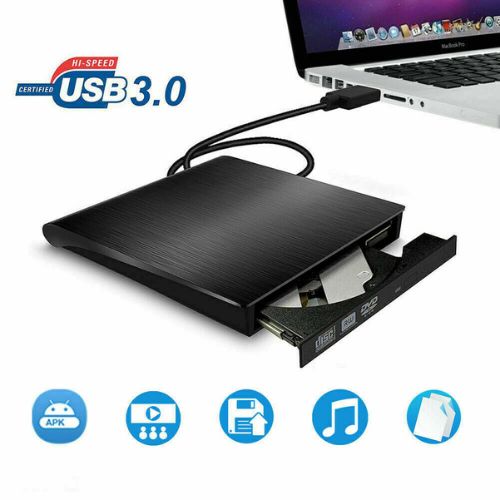 Slim External DVD RW CD Writer Drive USB 3.0 Burner Reader Player For Laptop PC