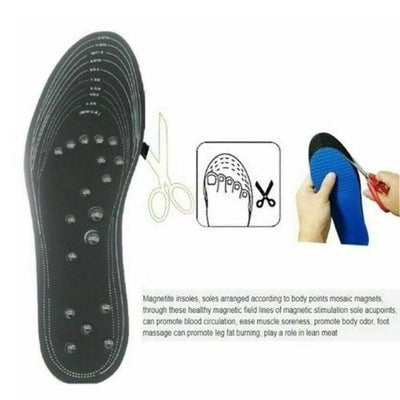 Acupressure Magnetic Shoe Insole Washable Memory Foam Massaging Insert Solution