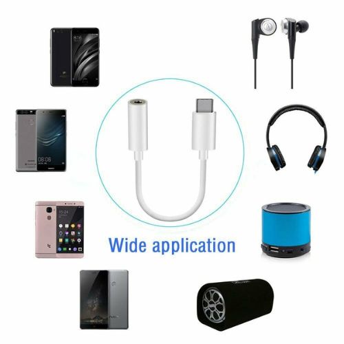 Type C USB-C to 3.5mm Earphone Headphone Jack Plug Aux Audio Adapter Cable Cord