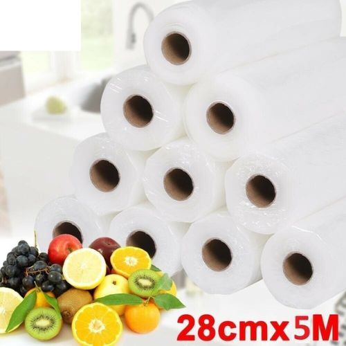 4 X Vacuum Food Sealer Roll  kitchen Storage Bag 5 m X 28 cm  Heat Grade