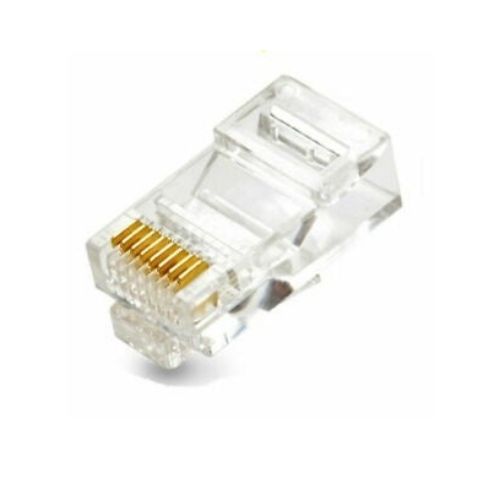 RJ45 Ends Cat 5E Ethernet Cable Connectors Modular Plugs Crimp Lot Crystal Head