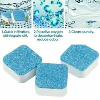 12X Washing Machine Effervescent Tub Bomb Deep Cleaner Remover Deodorant Tablets