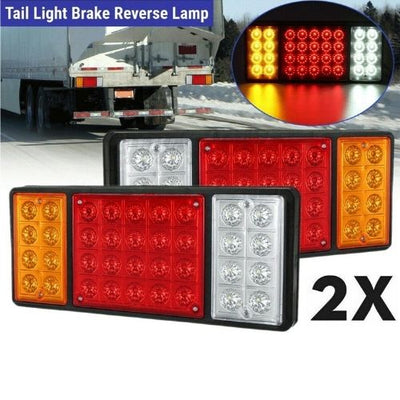 12v 36 Led Rear Tail Lights Lamp Pair 4 Function Trailer Caravan Truck Lorry CA