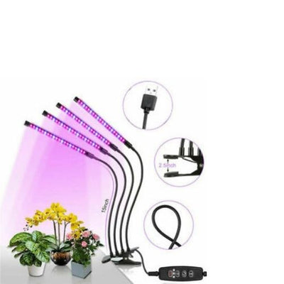 4 Head 80 LED Grow Light Growing Plant Veg Flower Indoor Clip 40W Plant Lamp CA