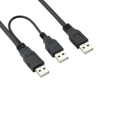 USB 2.0 A - A AA 1 TO 2 MALE Y CABLE