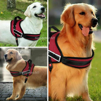 Dog Harness No-Pull Reflective Breathable Adjustable Pet Vest w/ Handle Walkin