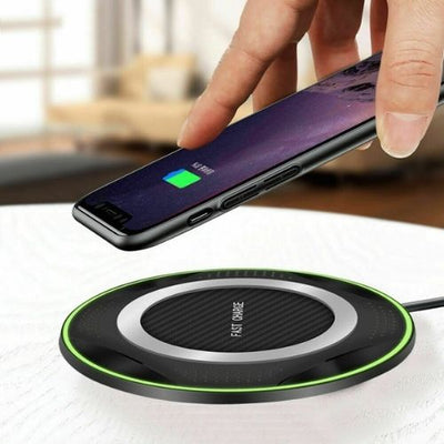 Wireless Charger Qi pad 10W Fast Charging for iPhone X 8 XS XR Samsung Galaxy