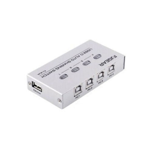 4 Port USB2.0 Auto Sharing Switch HUB For Printer Scanner Keyboard New