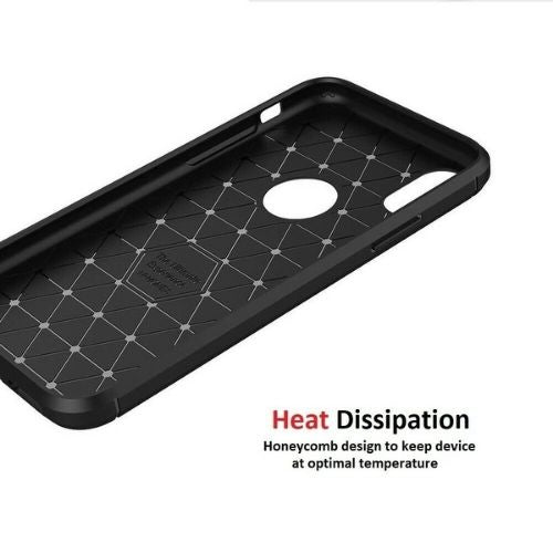 For iPhone XR X XS Max Case - Carbon Fiber Shockproof Thin Soft Back Cover
