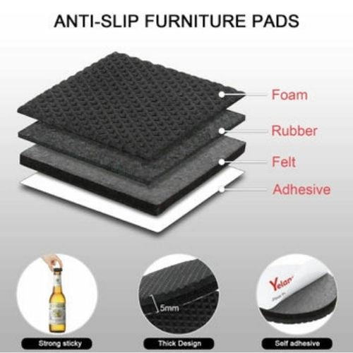 Furniture Leg Pads Anti-slip Mat Anti Noisy Floor Protector Rug Self Adhesive