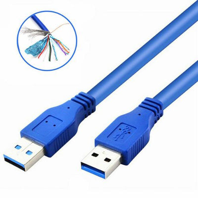 USB 3.0 A Male to A Male Cable Lead for High-Speed Data Transfer and Connection