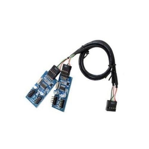 Internal 9-Pin USB 2.0 Splitter 1 Male To 4 Female Motherboard Pin to PC Case