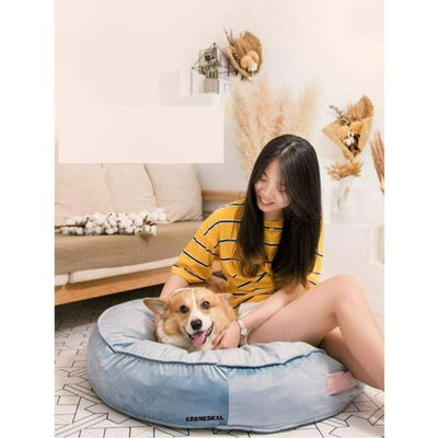 Pet Dog Cat Sleeping Bed Warm Soft Round Nest Basket Mat Comfy Cushion Kennel