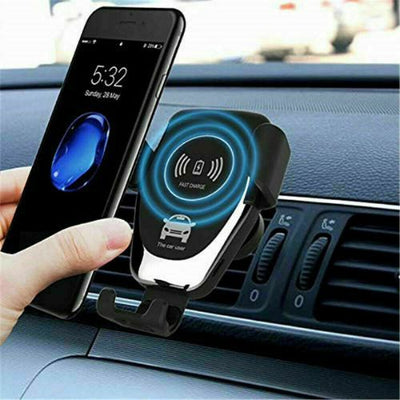 10W QI Wireless Fast Charger Car Mount Holder Stand Phone Charging Smart Sensor