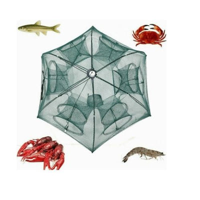 New Fishing Bait Trap Crab Net Crawdad Shrimp Cast Dip Cage Fish Minnow Foldable