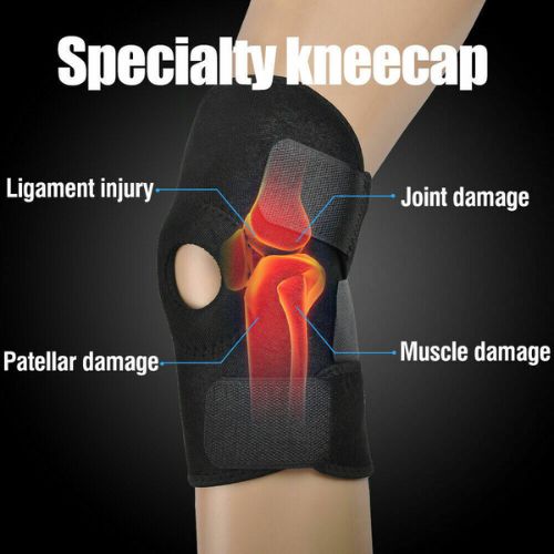 Adjustable Knee Brace Fastener Patella Support Gym Black Relief Strap Protection