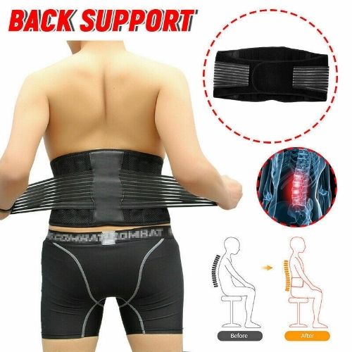 Lumbar & Lower Back Support Belt Brace Strap,Posture Waist Trimmer For Men,Women