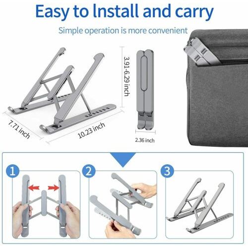 Metal Laptop Stand Adjustable Portable Desk Mount For Laptop Macbook Pro iPad