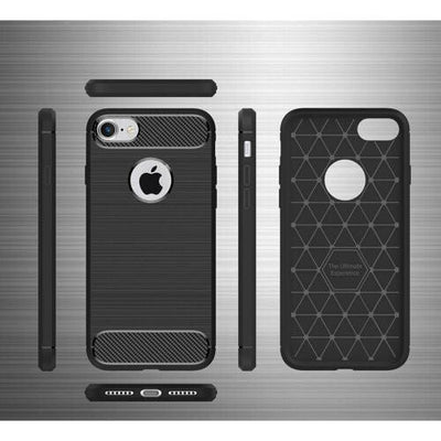 For iPhone 7/8 & iPhone 7/8 Plus Case - Shockproof Carbon Fiber Soft TPU Cover