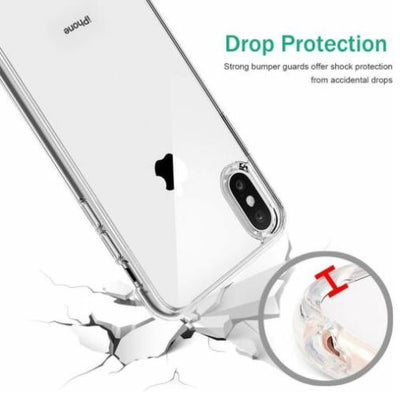 For iPhone X & iPhone XS Case - Clear Soft Crystal TPU Transparent Back Cover