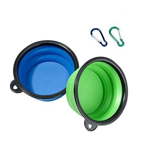 Collapsible Silicone Cat Dog Pet Feeding Bowl Water Dish Feeder Travel Portable