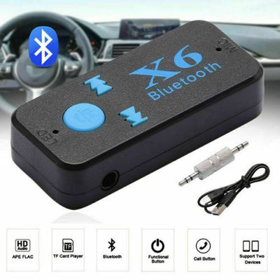 New Wireless Bluetooth Aux Adapter 3.5mm Audio Music Receiver Stereo Mic for Car