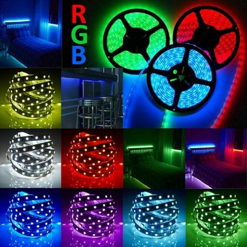 5M/16feet 5050 RGB LED Strip Light Multi Colored 44 IR Remote (Without adapter)