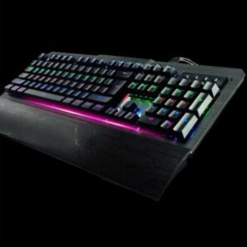 Real Mechanical USB Keyboard Enhanded Gaming Backlit LED Changeable Color Black