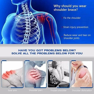 Premium Shoulder Brace Adjustable Compression Wrap Band Relieve Rotator Sports