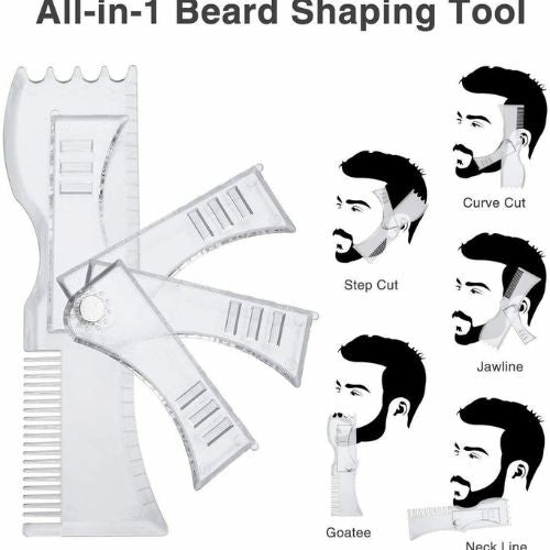 Style Beard Trim Template Men Modelling Tool Shaping Comb Trim Guide Shaver Tool