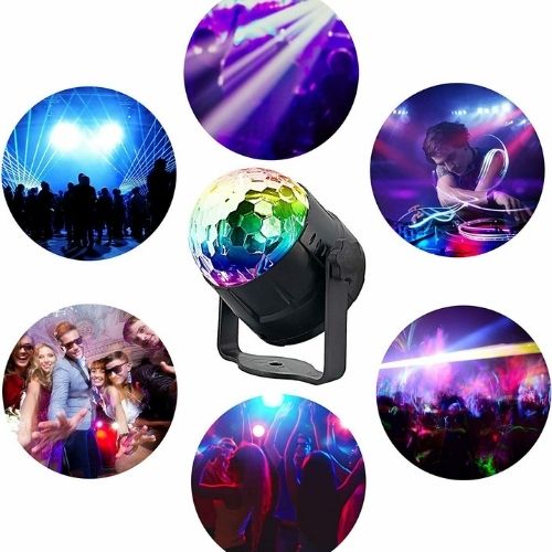 USB Disco Lights Party DJ LED RGB Stage Lamp Strobe Crystal Magic Ball Remote