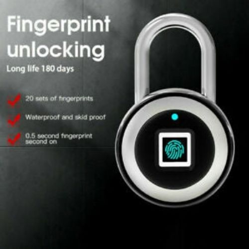 Fingerprint Padlock Waterproof Smart Keyless Bluetooth Thumbprint Lock Locker