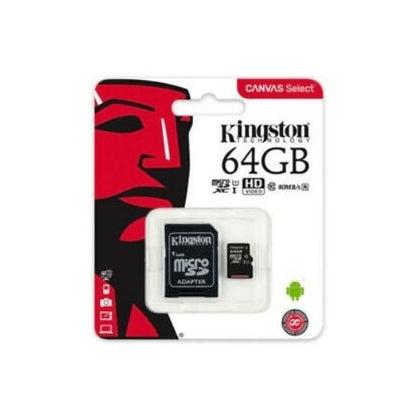 Kingston 64GB Micro SD Memory Card 64G SDHC Class 10 UHS-I TF w/ SD Adapter