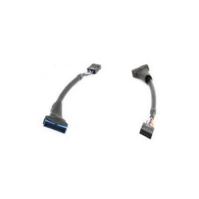 USB 3.0 20-Pin Header Male to USB 2.0 9-Pin Female Adapter High Speed Black