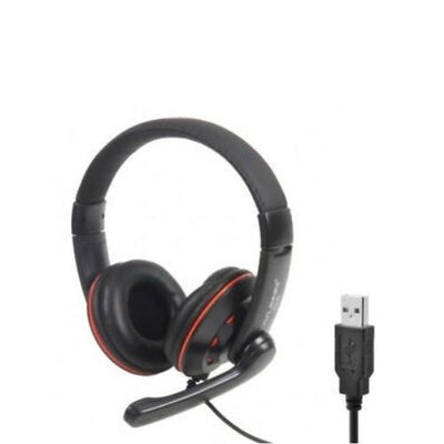 USB Headset Stereo Gaming Headphone Earphone Microphone Mic Ear Cup