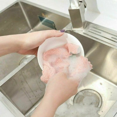 10PC Super Absorbent Microfiber Kitchen Dish Cloth Household Cleaning Towel Bulk