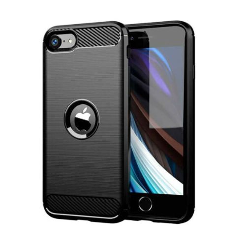 For iPhone SE 2020 Case - Shockproof Carbon Fiber Soft TPU Armor Hybrid Cover