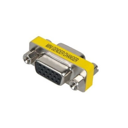 VGA SVGA 15 Pin Female to Female F/F Mini Gender Changer Adapter Connector